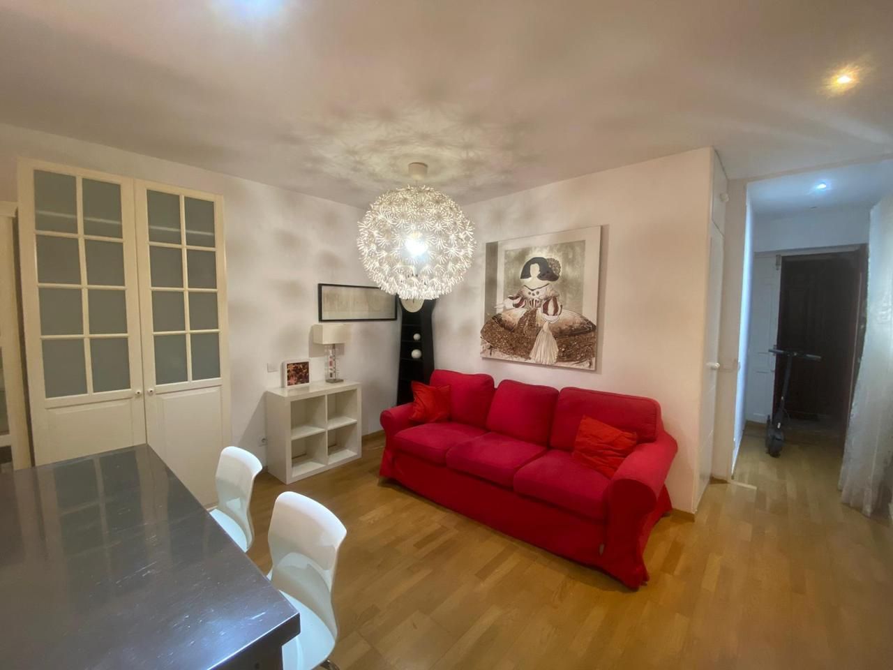 Living room of Flat to rent in  Madrid Capital  with Air Conditioner and Furnished