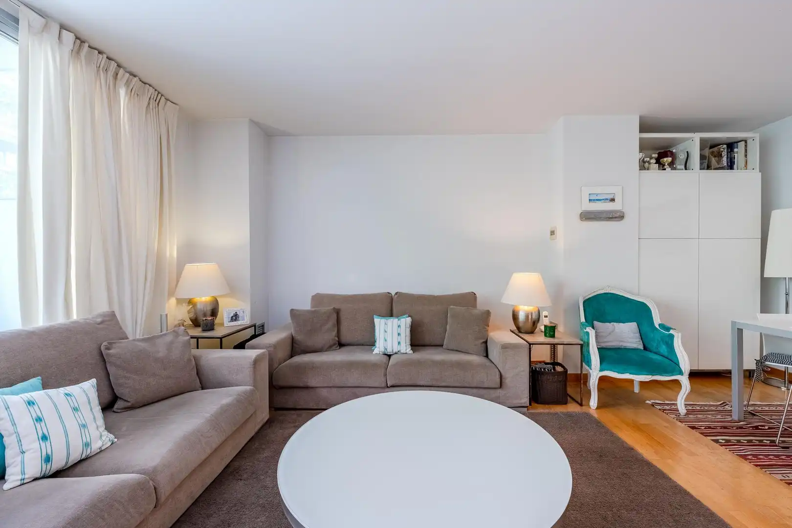 Sala de estar de Piso en venta en Barcelona con Calefacción y Terraza
