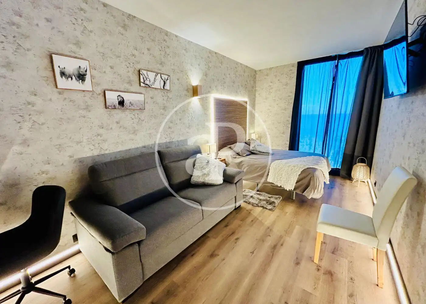 Wohnzimmer von Wohnung zur Miete in Calvià mit Klimaanlage, Heizung und Privatgarten