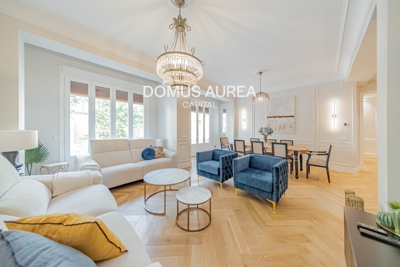Living room of Flat to rent in  Madrid Capital  with Air Conditioner, Heating and Terrace