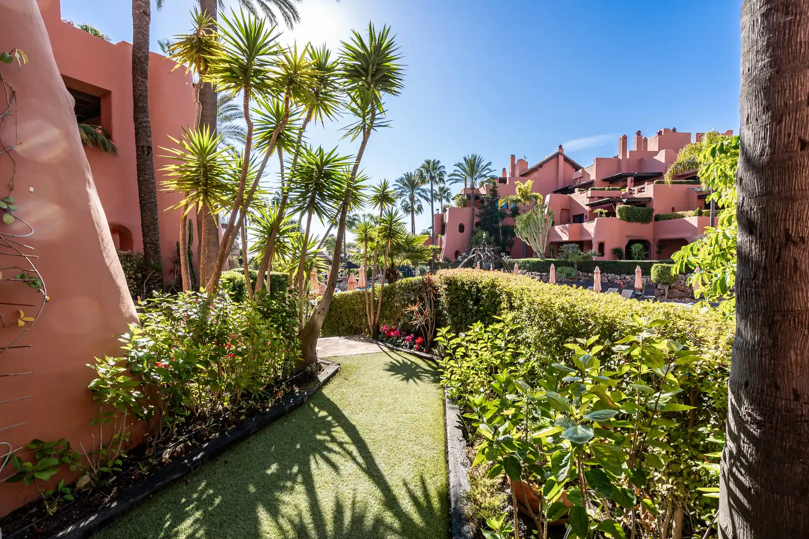 Jardín de Planta baja en venta en Estepona con Aire acondicionado, Calefacción y Terraza