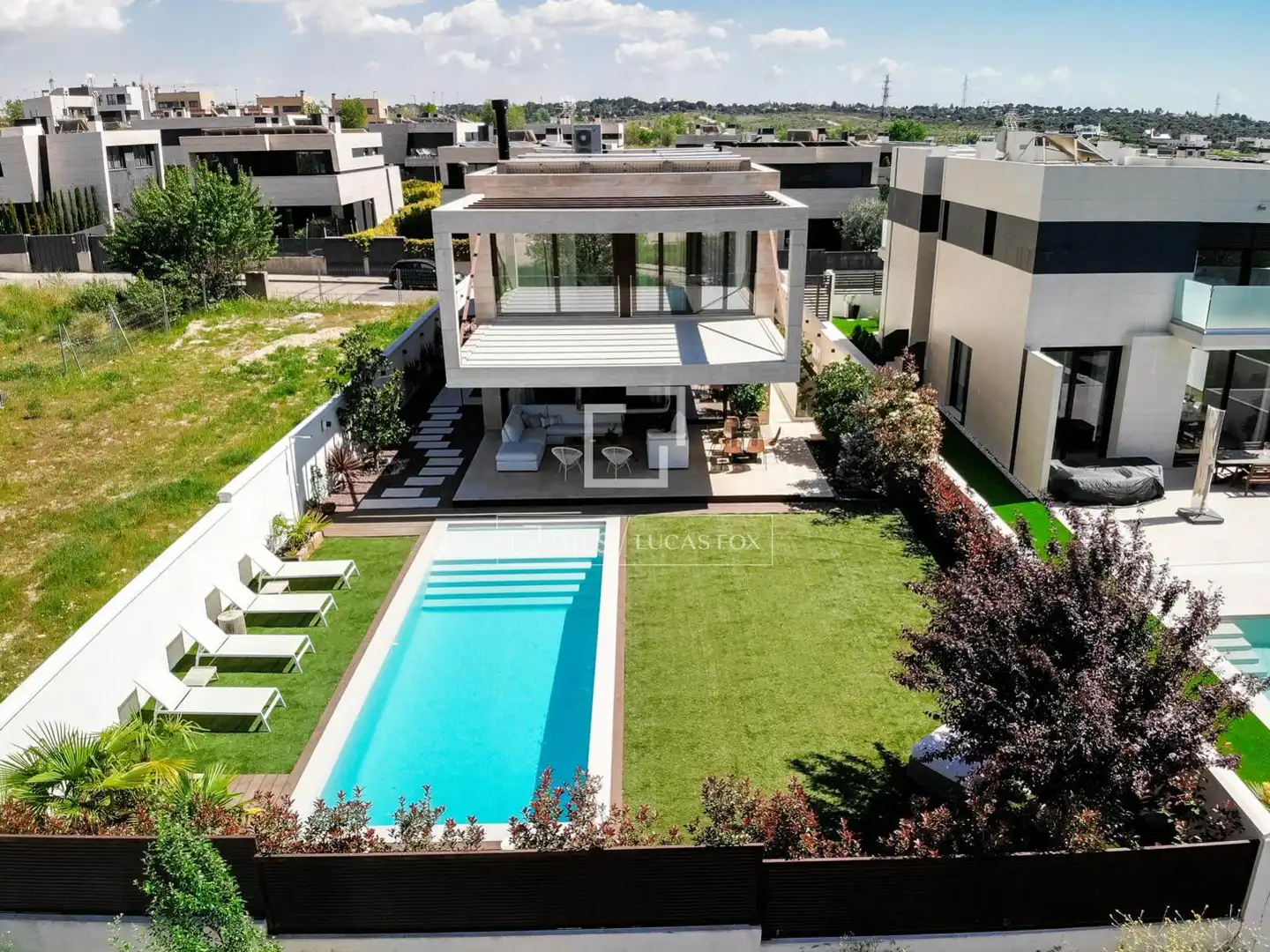 Terrasse von Country house zur Miete in Majadahonda mit Klimaanlage, Heizung und Privatgarten