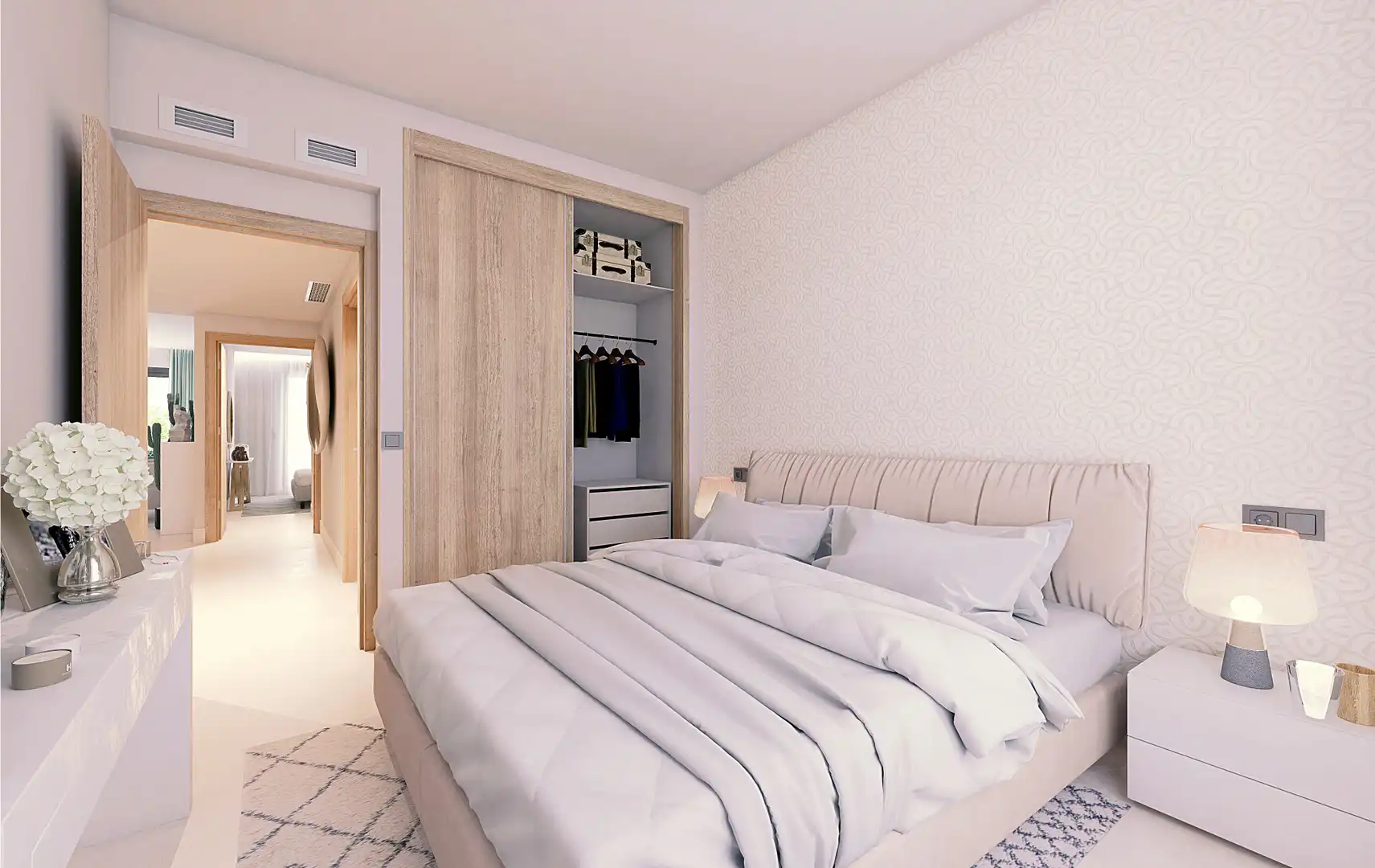 Dormitori de Apartament en venda en Marbella amb Aire condicionat, Terrassa i Piscina