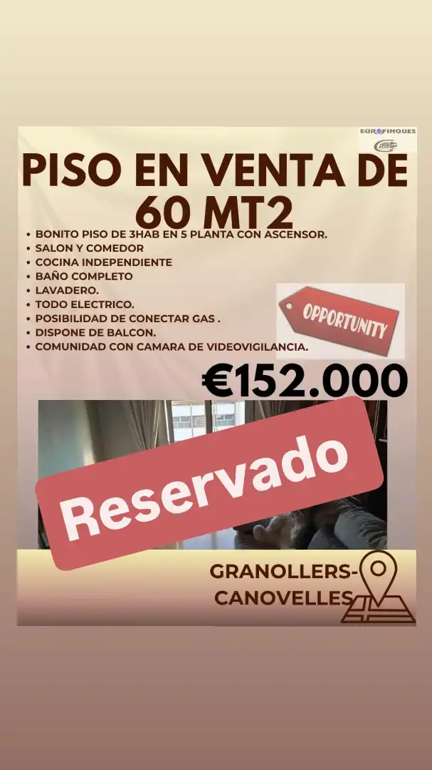 Piso en venta en Granollers con Aire acondicionado, Horno y Balcón