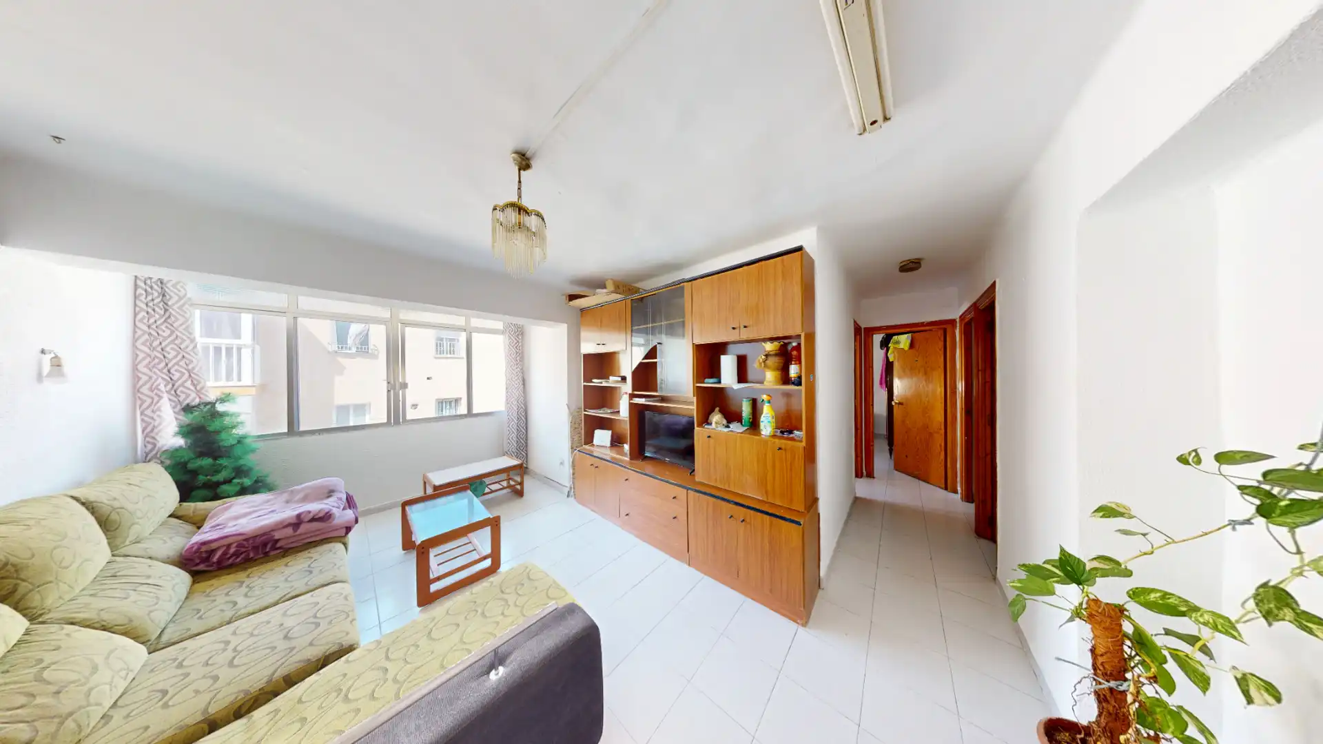 Living room of Flat for sale in  Almería Capital  with Air Conditioner, Furnished and Oven