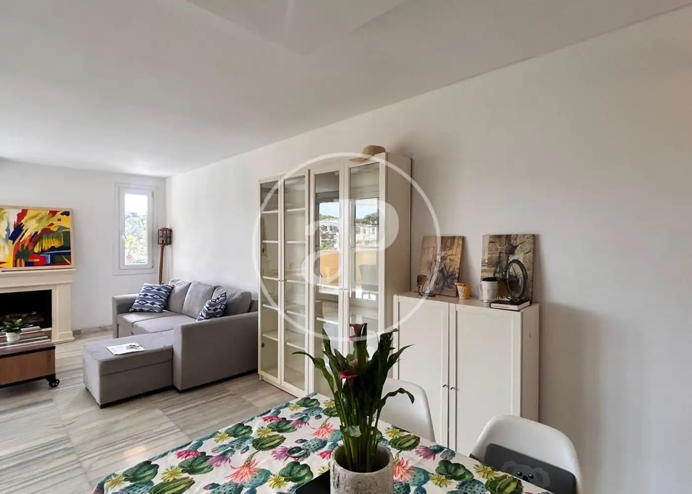 Wohnzimmer von Dachboden zur Miete in Calvià mit Klimaanlage, Heizung und Privatgarten