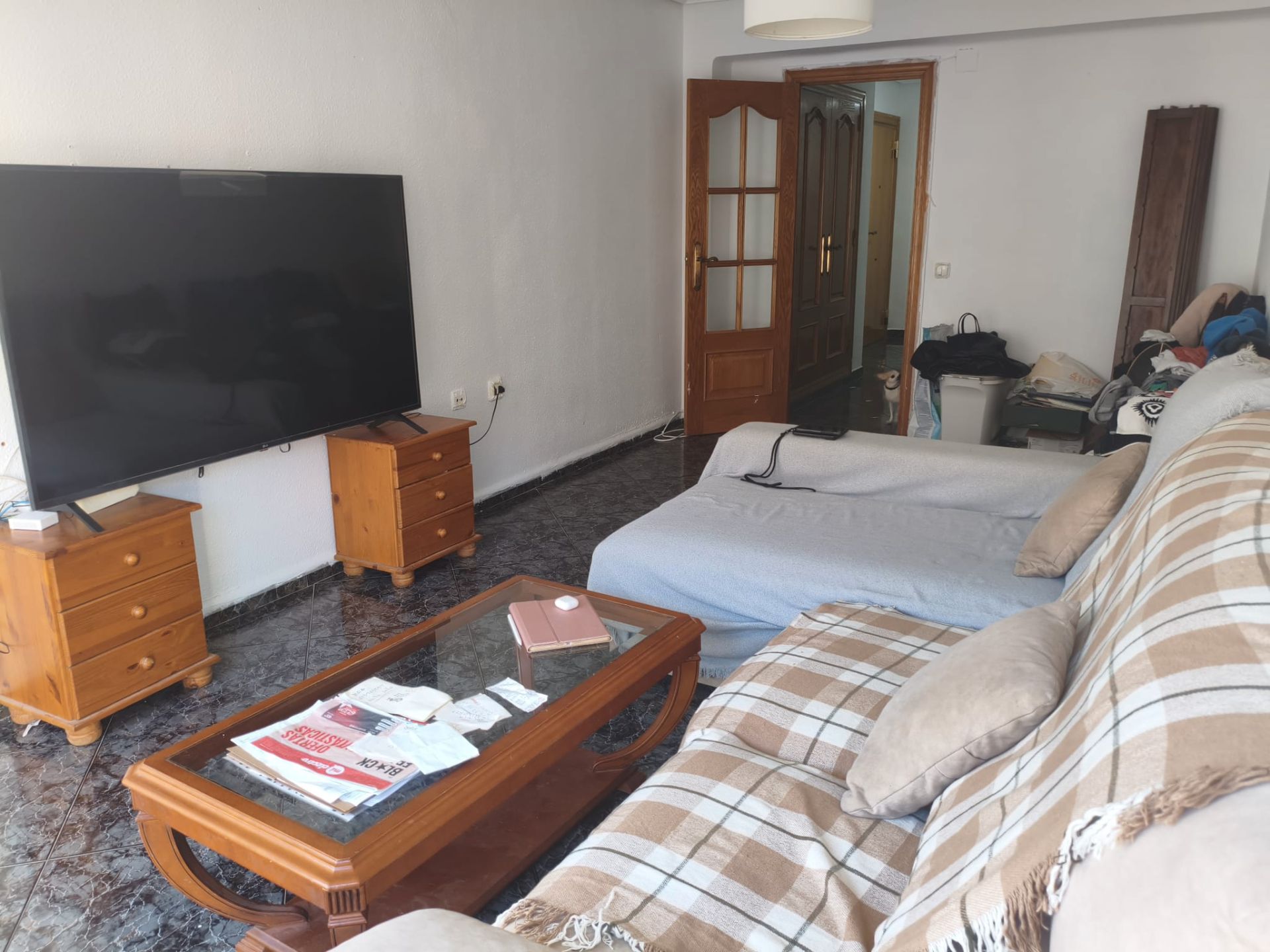 Sala d'estar de Pis en venda en  Valencia Capital amb Moblat i Balcó