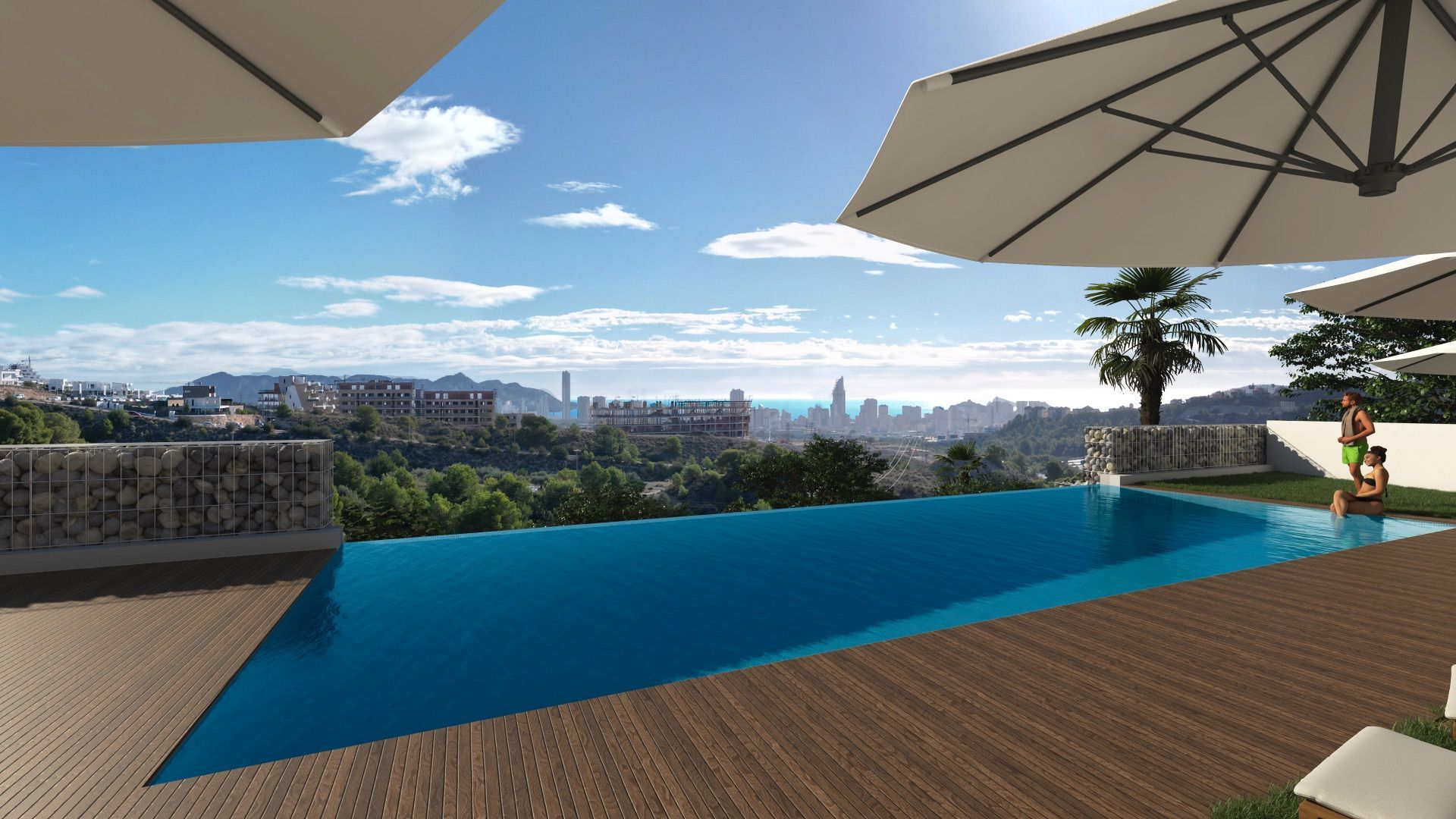 Swimming pool of House or chalet for sale in Finestrat  with Air Conditioner, Heating and Private garden