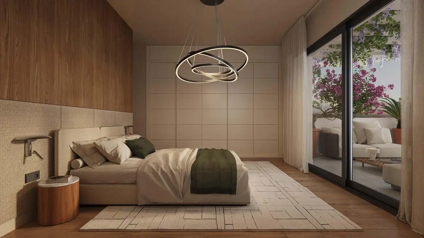 Dormitori de Apartament en venda en Estepona amb Aire condicionat, Calefacció i Jardí privat