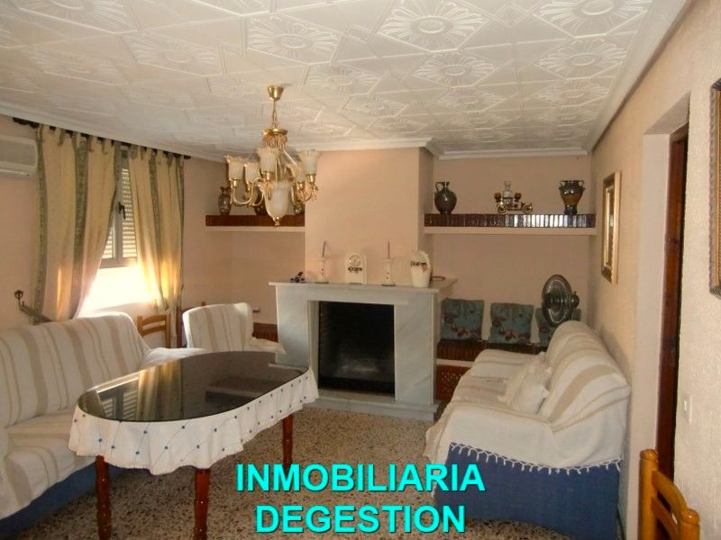 Sala d'estar de Casa adosada en venda en Linares amb Aire condicionat, Jardí privat i Terrassa