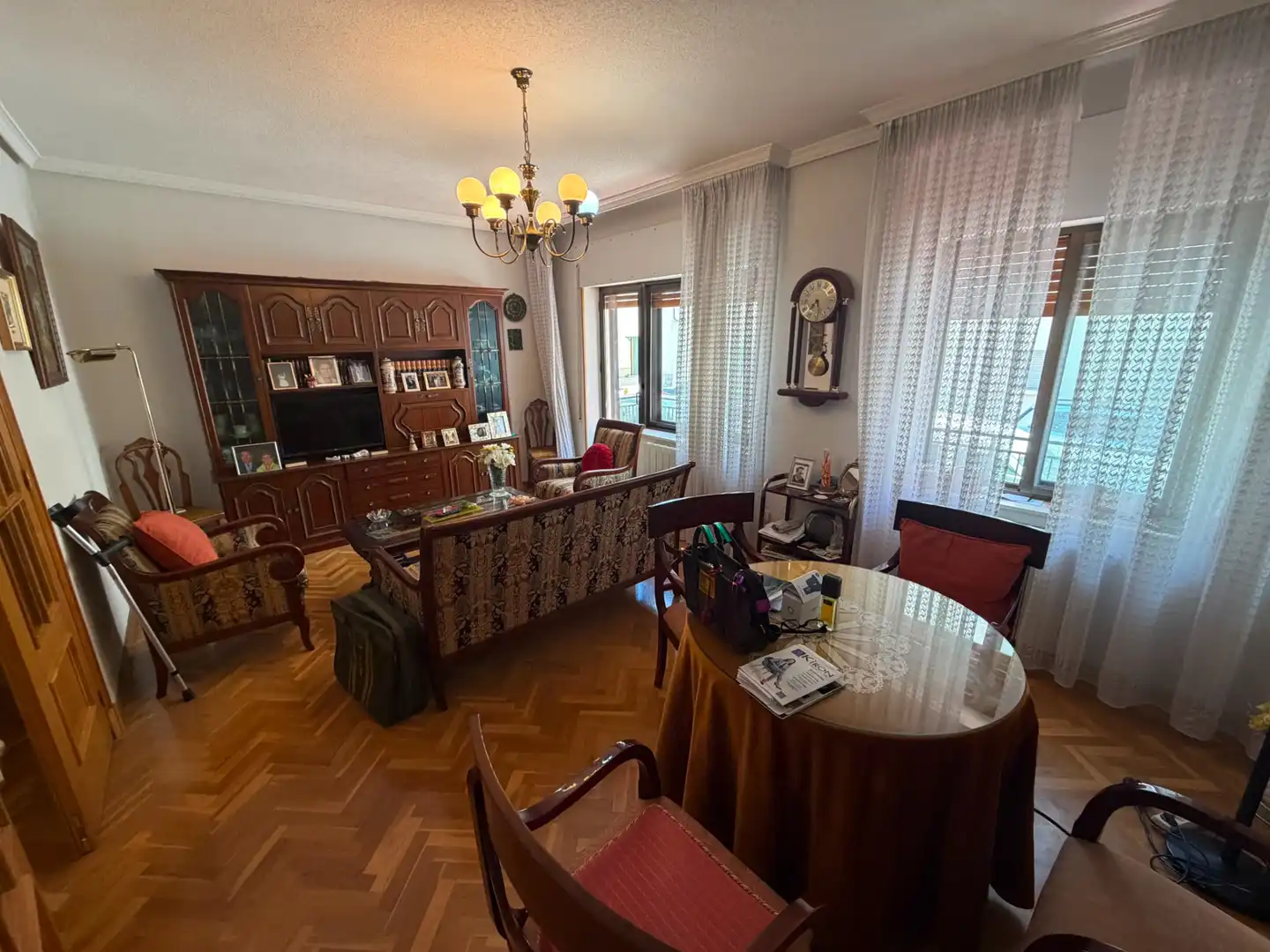 Living room of Flat for sale in Ávila  with Heating, Parquet flooring and Terrace