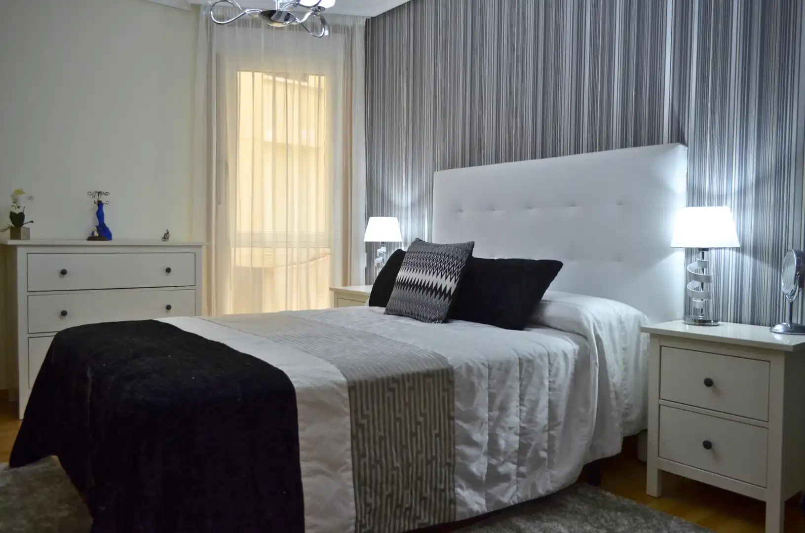 Bedroom of Flat for sale in Carballo  with Heating, Storage room and Furnished