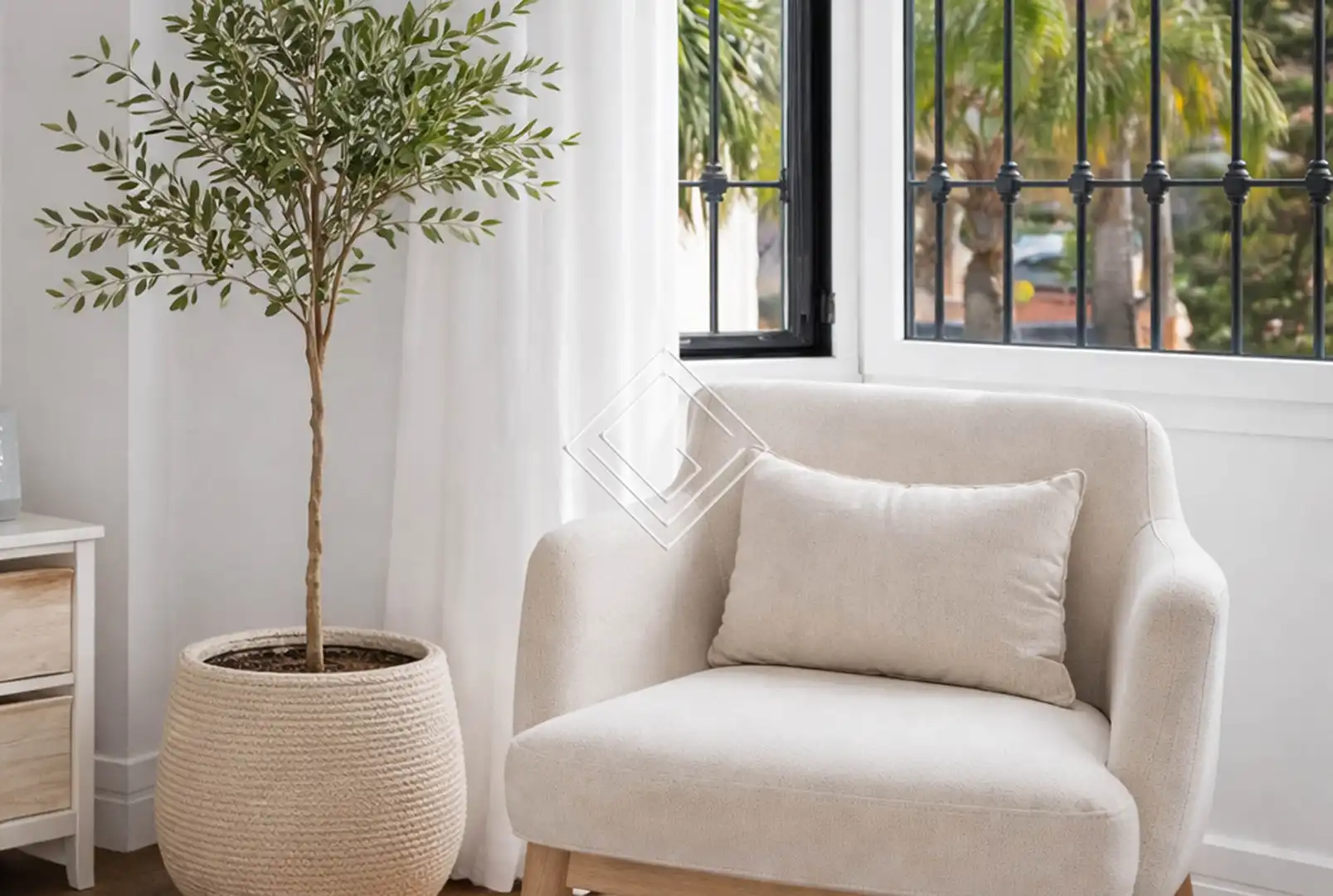 Wohnzimmer von Wohnung zum Verkauf in Marbella mit Klimaanlage, Heizung und Terrasse