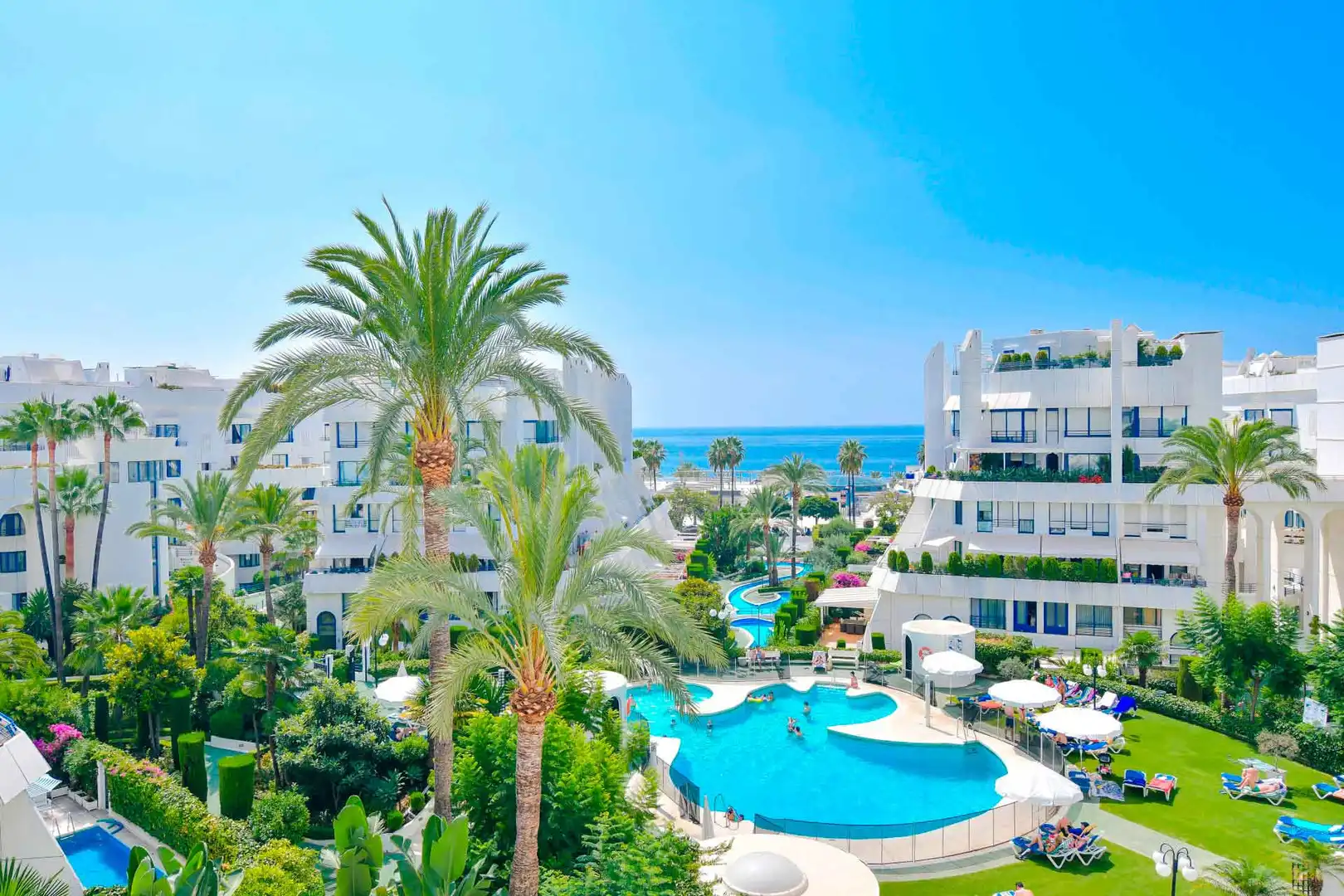 Exterior view of Apartments for rent in Marbella  with Air Conditioner, Terrace and Swimming Pool