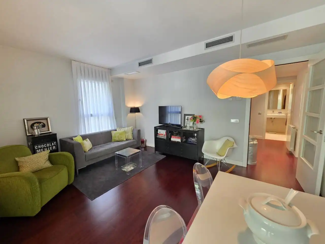 Living room of Apartments for sale in Barcelona  with Air Conditioner, Heating and Parquet flooring