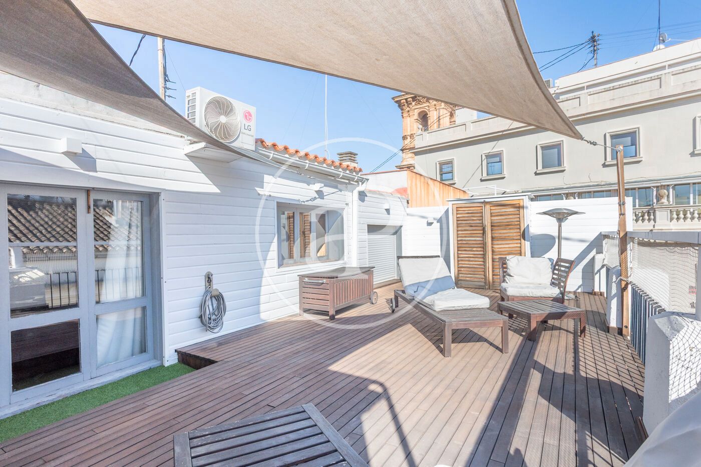 Terrace of Flat for rent in  Valencia Capital  with Air Conditioner, Heating and Terrace