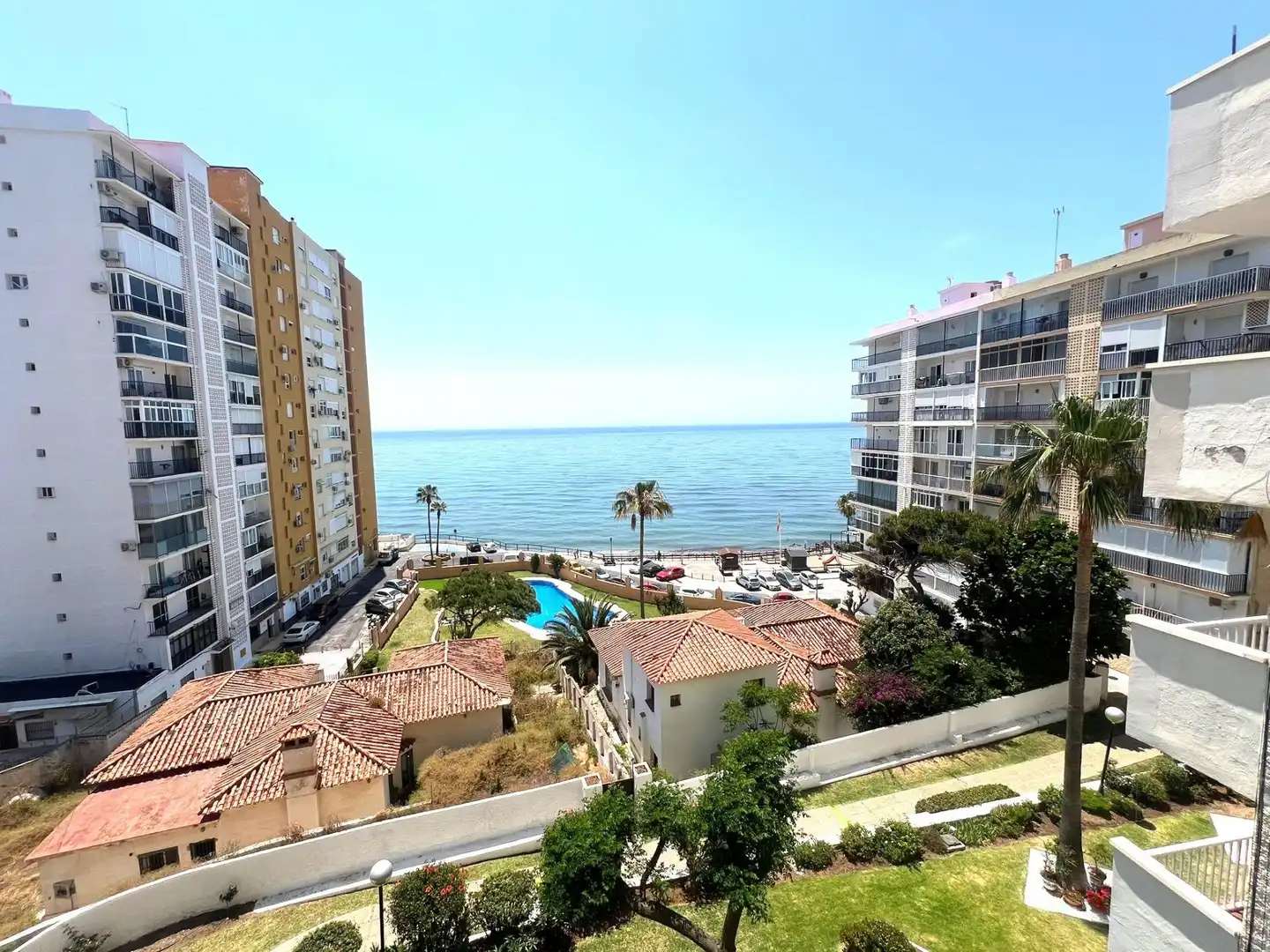 Vista exterior de Apartamento en venta en Mijas con Aire acondicionado, Terraza y Piscina