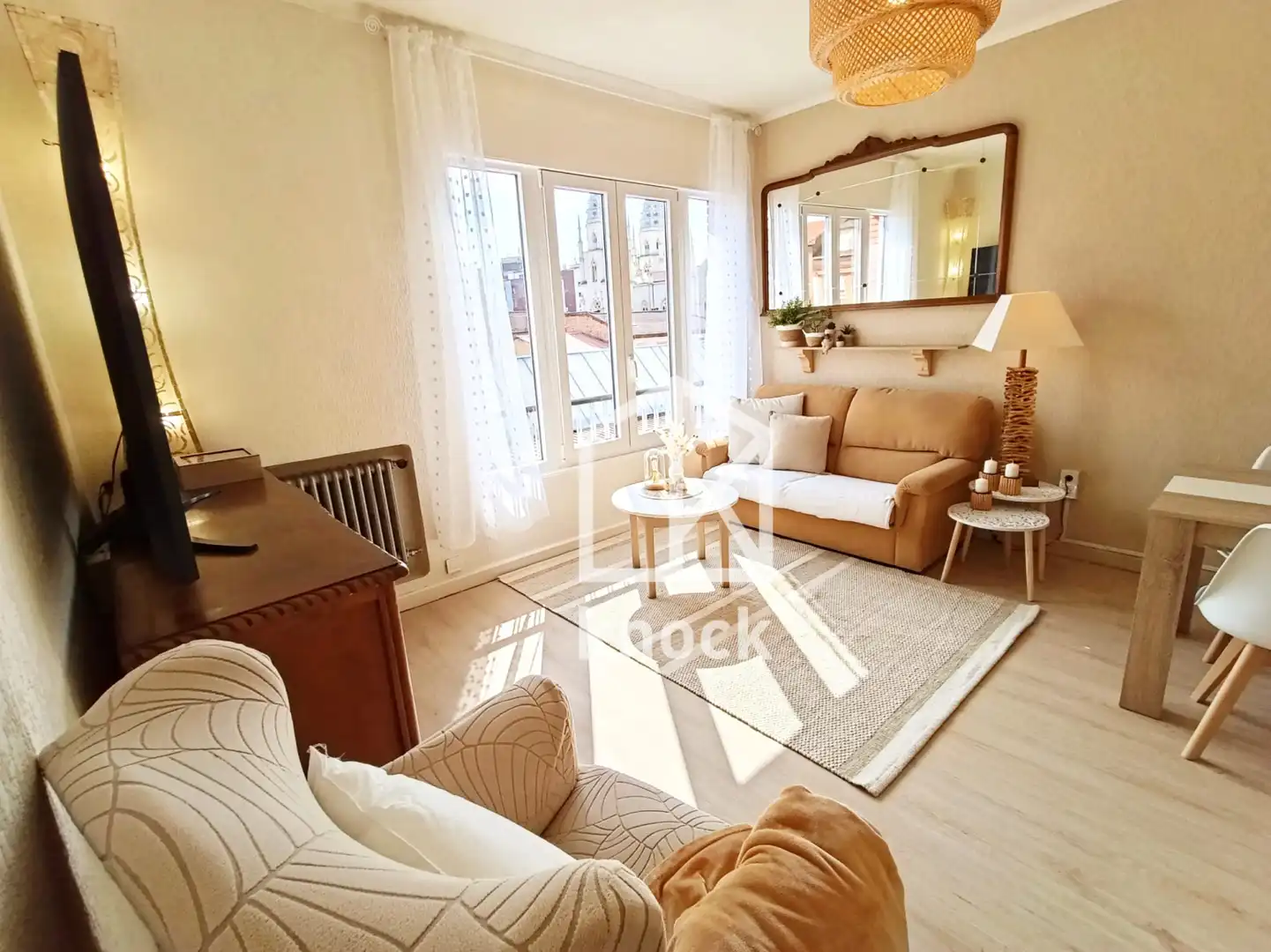 Sala de estar de Piso en venta en Langreo con Calefacción, Trastero y Amueblado