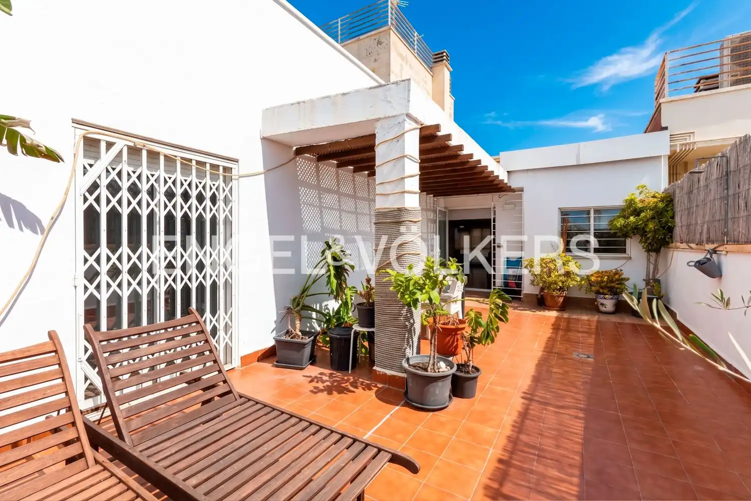 Terrasse von Dachboden zur Miete in Alboraya mit Klimaanlage, Heizung und Privatgarten