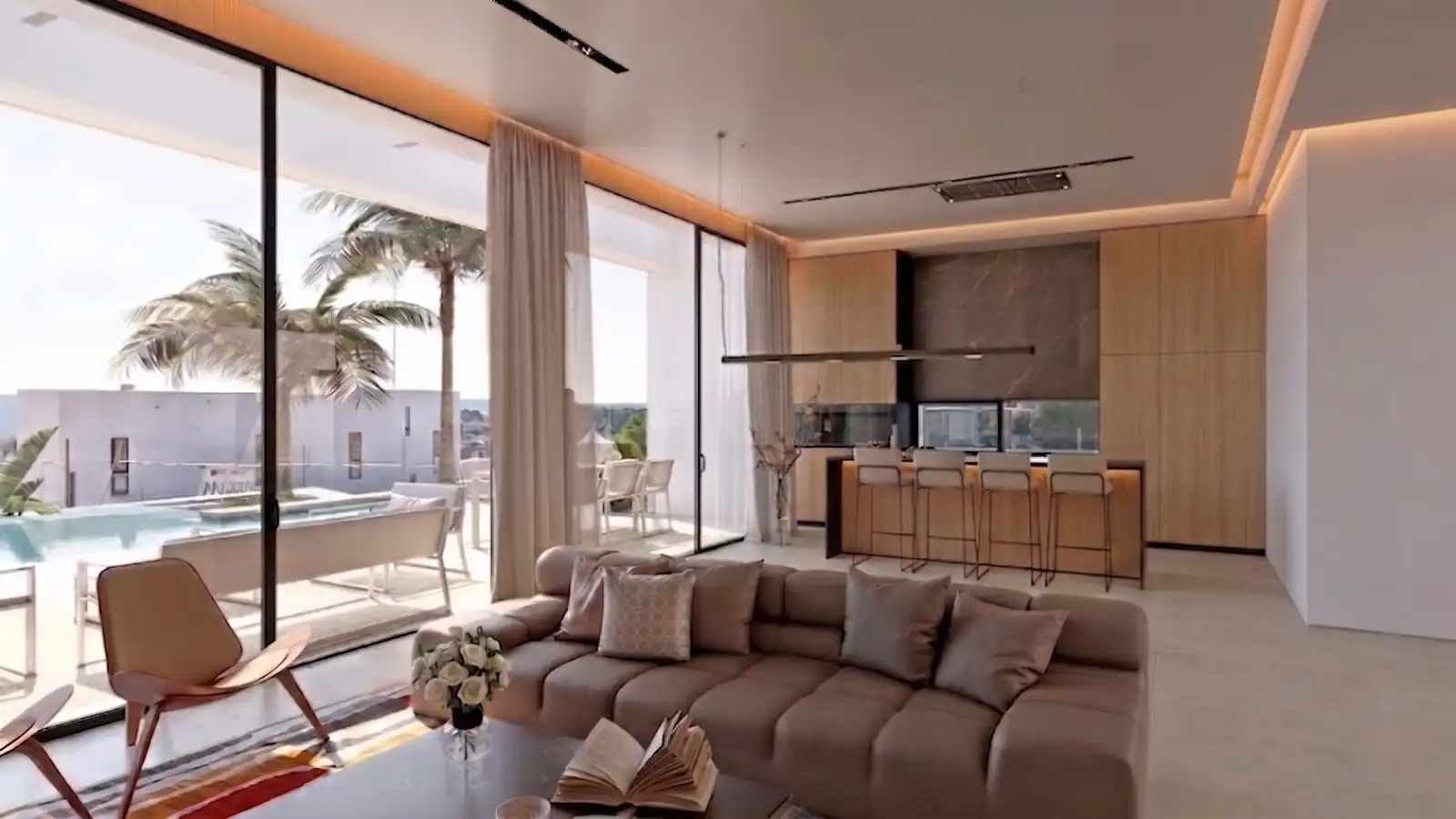 Sala de estar de Casa o chalet en venta en Moraira con Aire acondicionado, Calefacción y Jardín privado