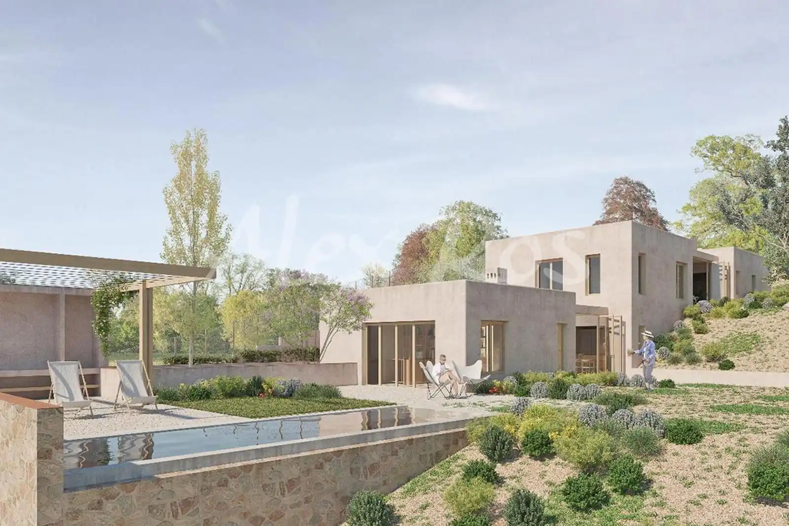 Casa con piscina en venta en Poble