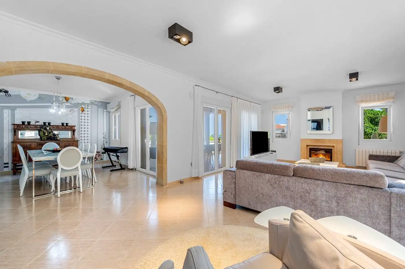 Sala de estar de Casa o chalet en venta en Benissa con Jardín privado, Terraza y Trastero