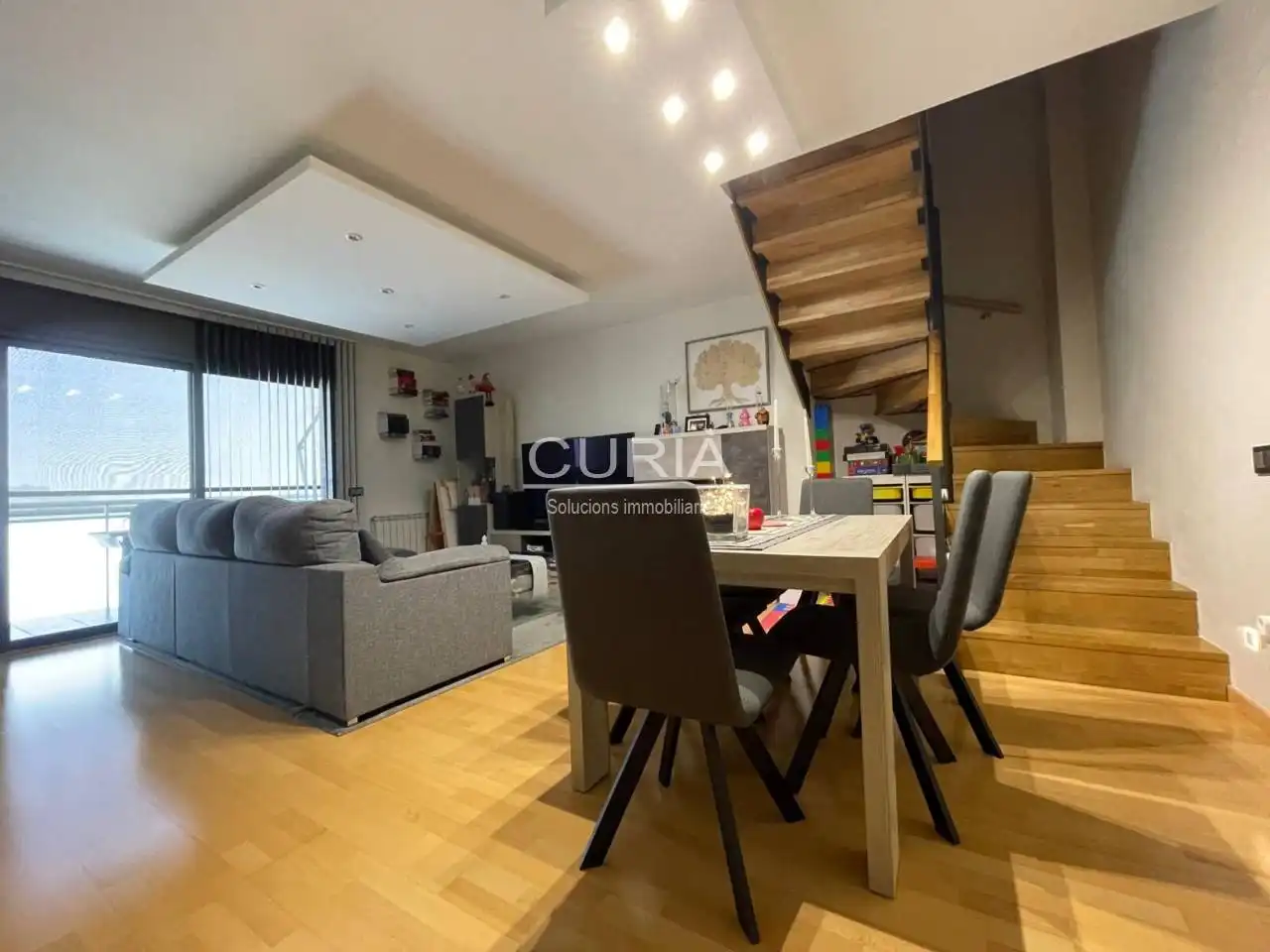 Living room of Flat for sale in Lleida  with Air Conditioner, Heating and Parquet flooring