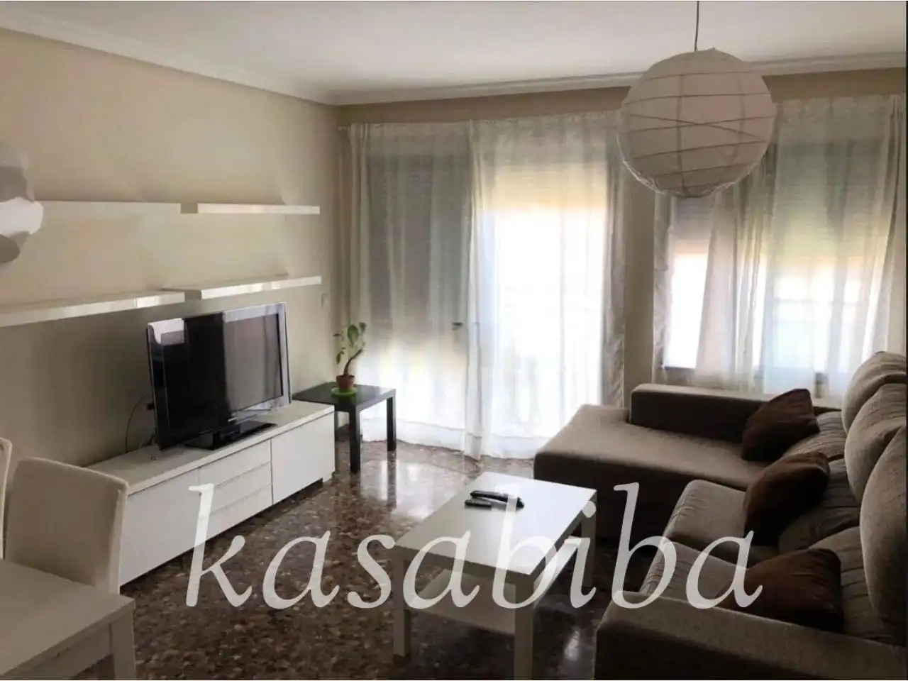 Wohnzimmer von Wohnung zur Miete in Valencia mit Klimaanlage, Heizung und Möbliert
