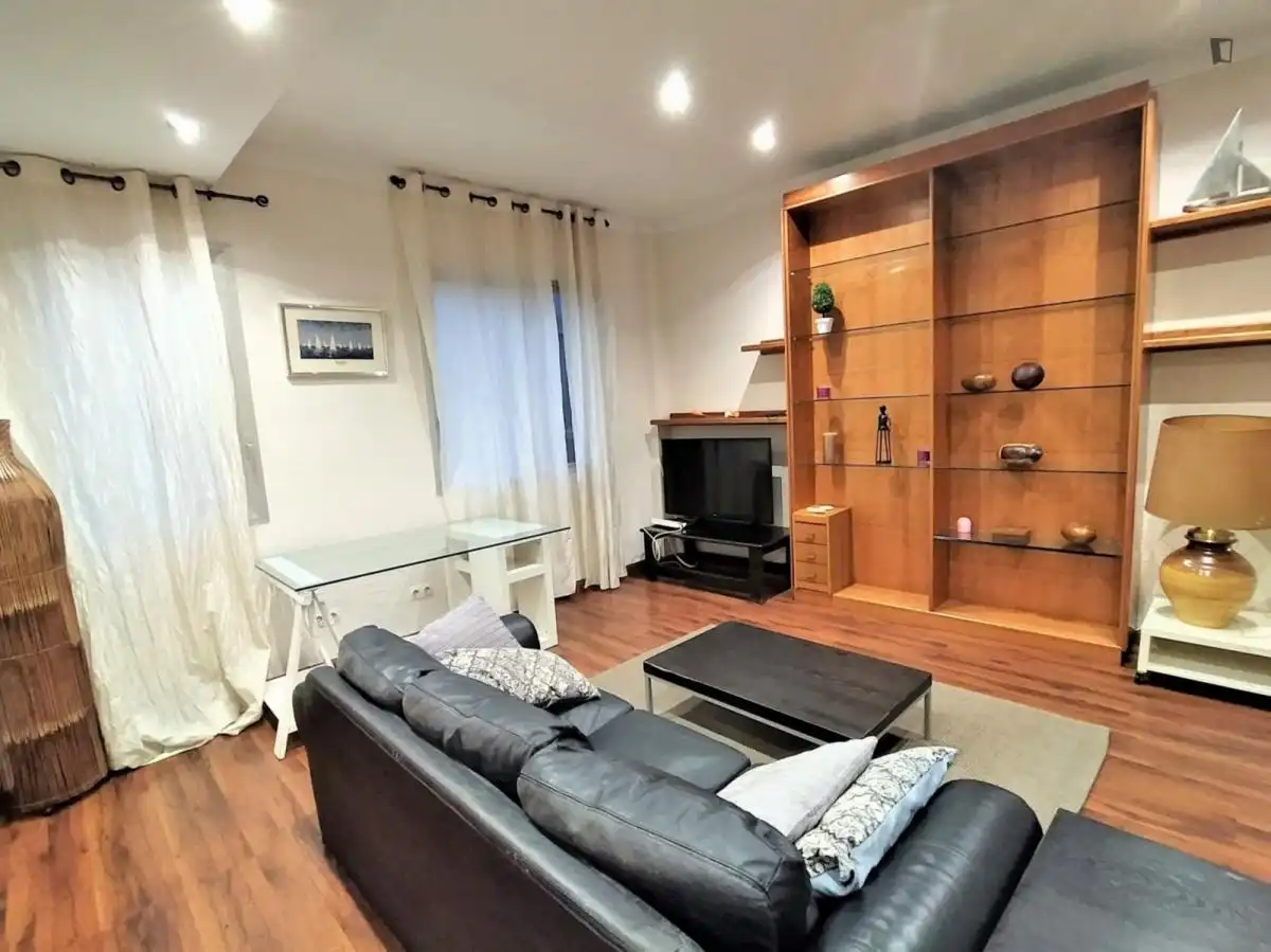Living room of Study for rent in Barcelona  with Air Conditioner, Heating and Furnished