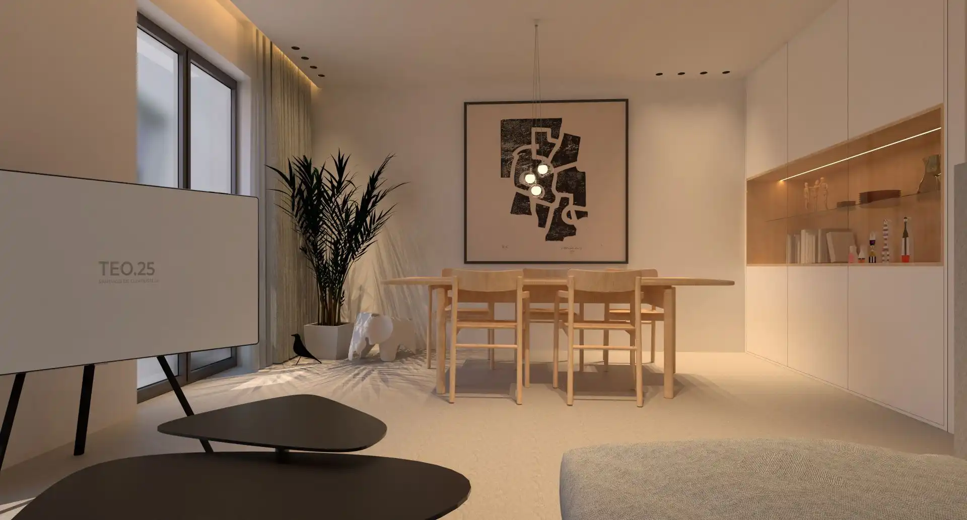 Sala de estar de Casa o chalet en venta en Santiago de Compostela  con Calefacción, Jardín privado y Piscina