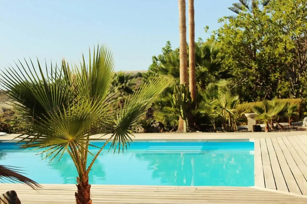 Piscina de Casa o xalet en venda en Guía de Isora amb Aire condicionat, Jardí privat i Terrassa