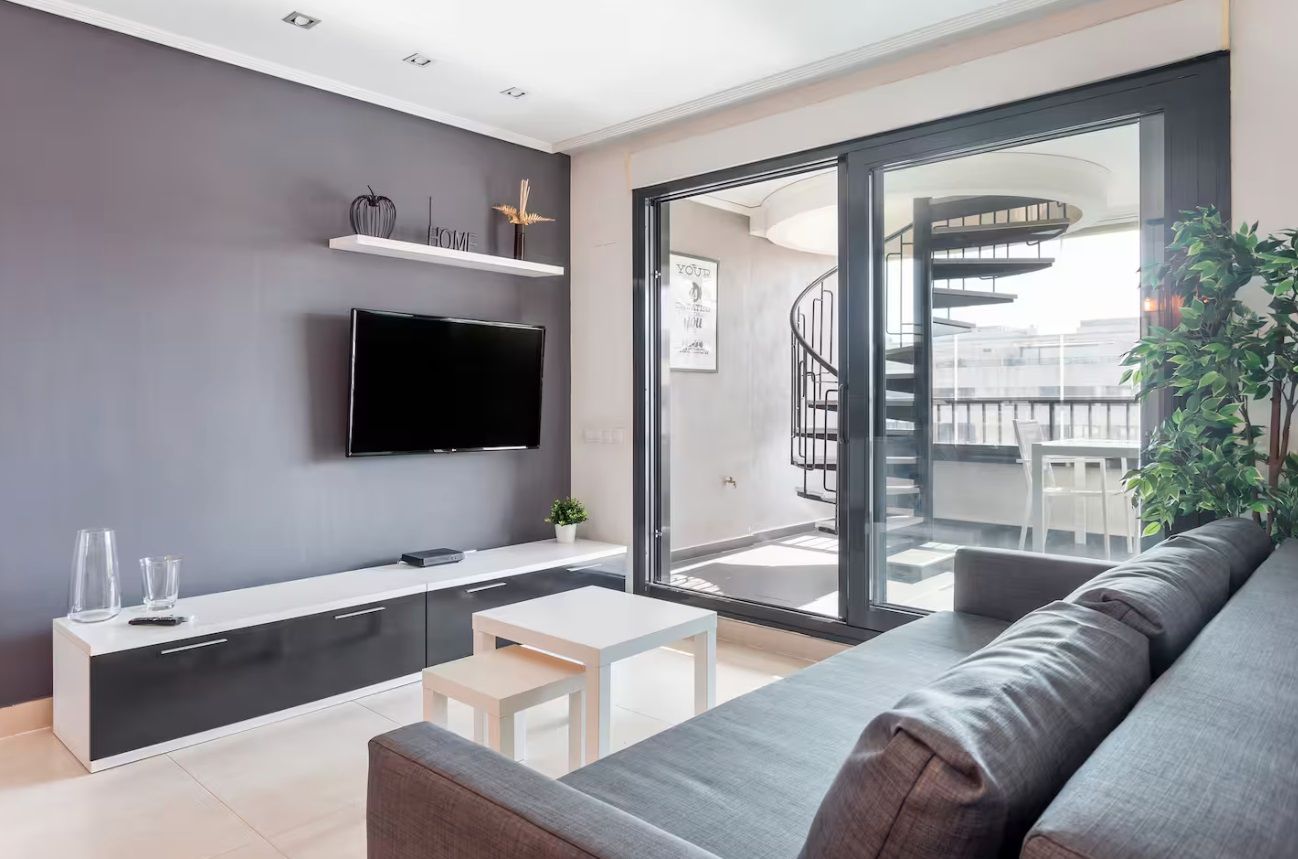 Living room of Attic to rent in Alboraya  with Air Conditioner, Heating and Parquet flooring