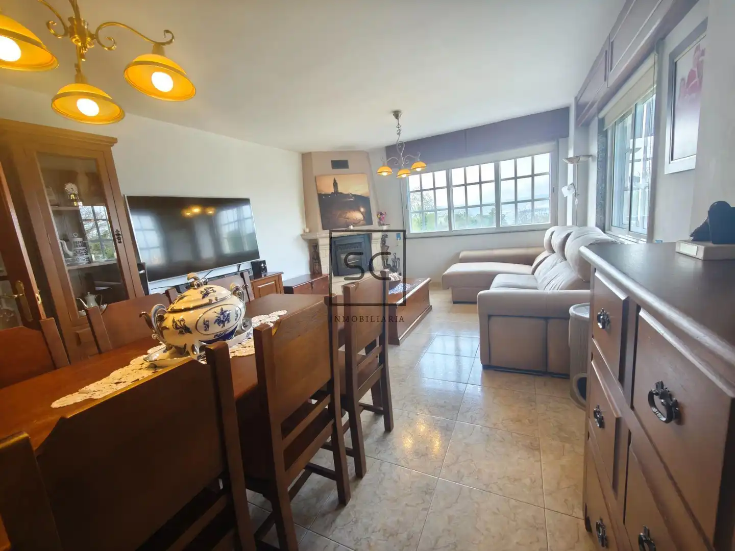 Sala de estar de Casa o chalet en venta en Fene con Jardín privado, Terraza y Trastero