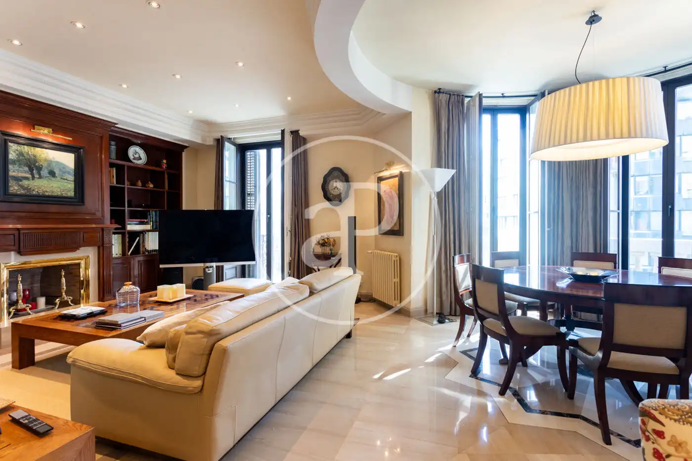 Sala de estar de Piso de alquiler en Barcelona con Aire acondicionado, Calefacción y Amueblado
