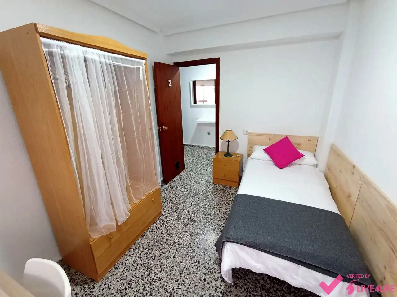Schlafzimmer von Wohnung zur Miete in Valencia mit Terrasse und Möbliert