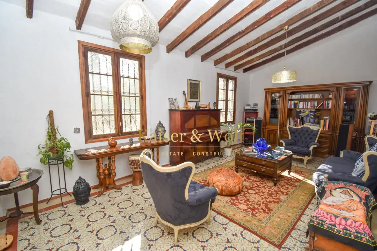 Wohnzimmer von Country house zum Verkauf in Elche / Elx mit Klimaanlage, Privatgarten und Terrasse