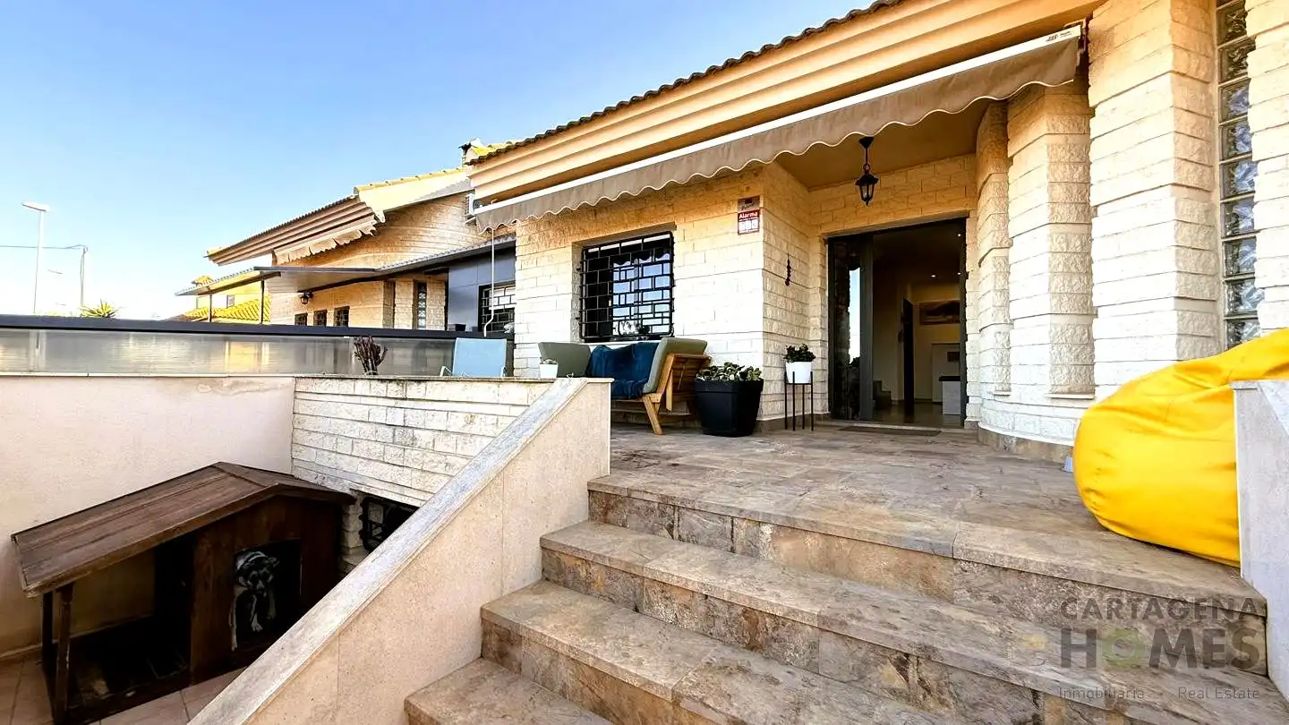 Terraza de Casa adosada en venta en Cartagena con Aire acondicionado, Jardín privado y Parquet
