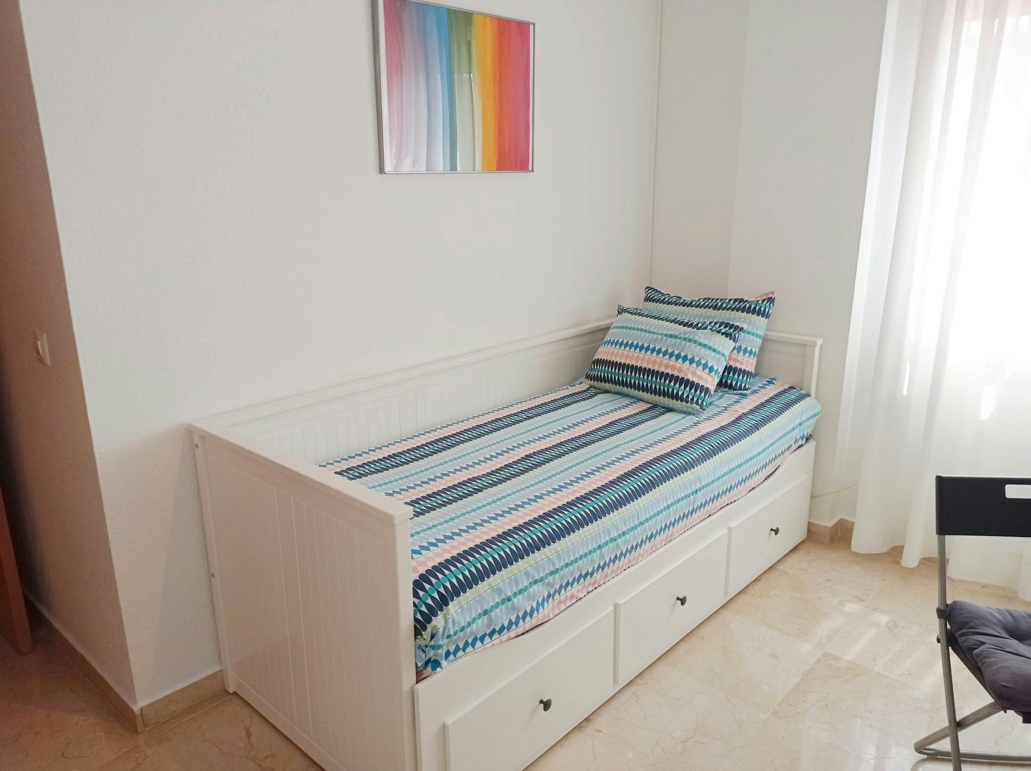 Bedroom of Flat to share in  Sevilla Capital  with Air Conditioner, Heating and Furnished