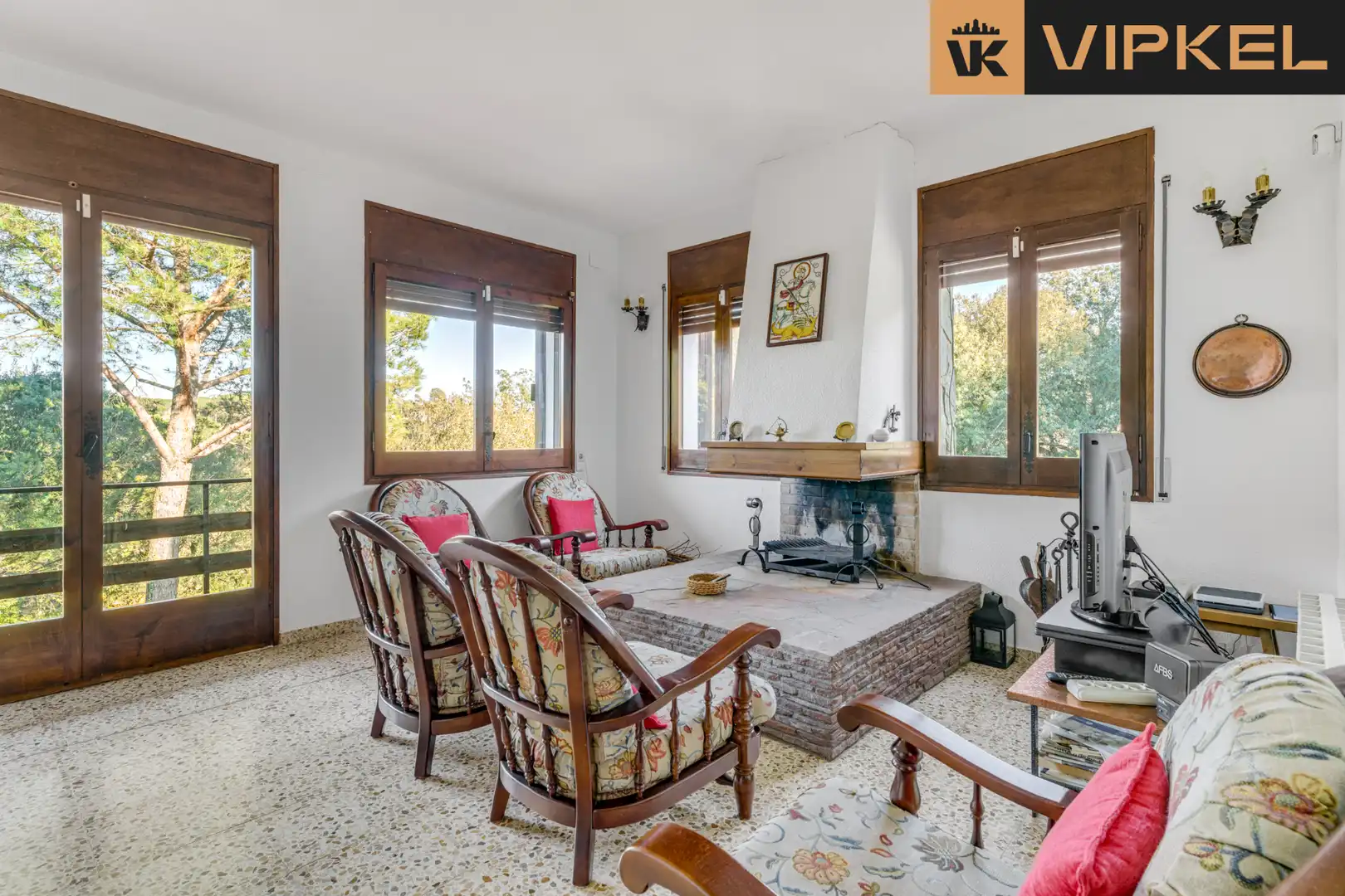 Sala de estar de Casa o chalet en venta en Sant Pere de Vilamajor con Calefacción, Jardín privado y Terraza