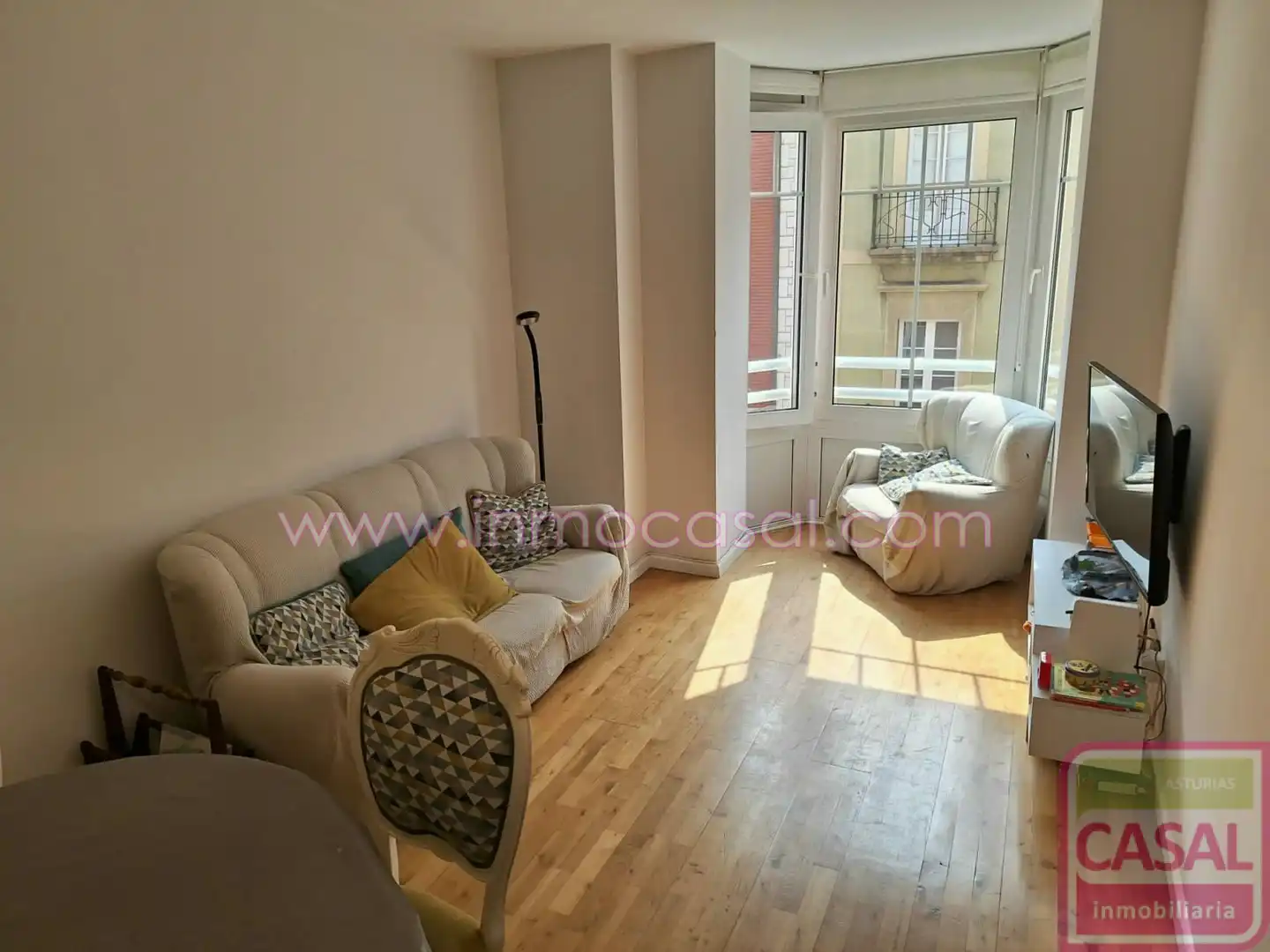 Living room of Flat for rent in Gijón   with Heating and Furnished
