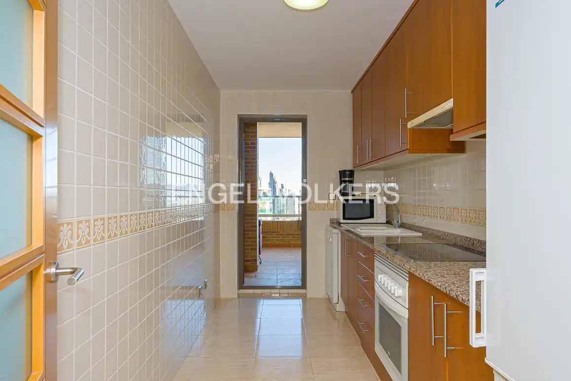 Cocina de Apartamento de alquiler en Villajoyosa / La Vila Joiosa con Aire acondicionado, Terraza y Trastero