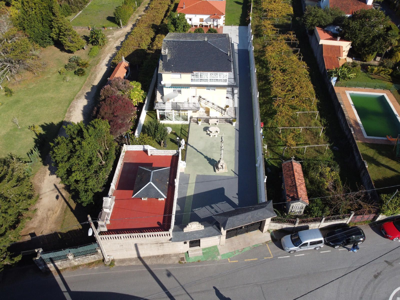 Exterior view of House or chalet for sale in Sanxenxo  with Heating, Swimming Pool and Furnished