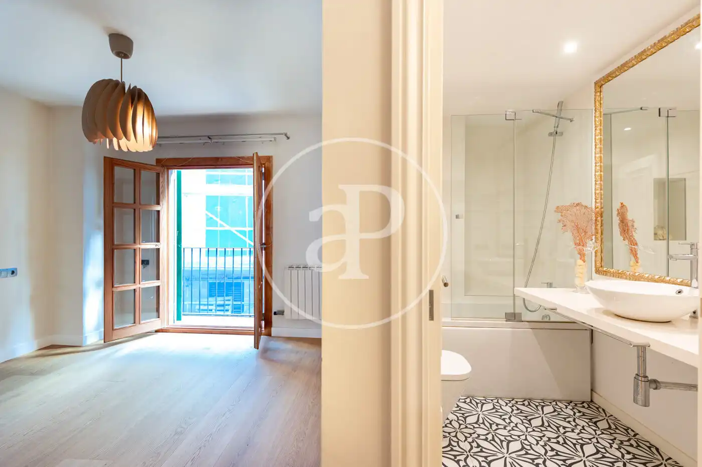 Badezimmer von Wohnung zum Verkauf in  Palma de Mallorca mit Klimaanlage, Heizung und Balkon