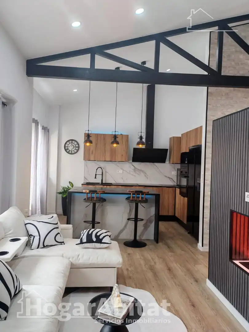 Kitchen of Attic for sale in Picassent  with Parquet flooring, Terrace and Furnished