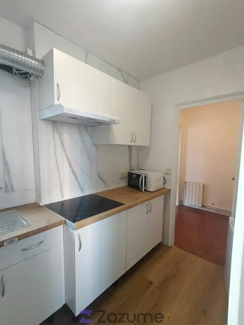 Cuina de Pis de lloguer en Barcelona amb Rentadora i Microones