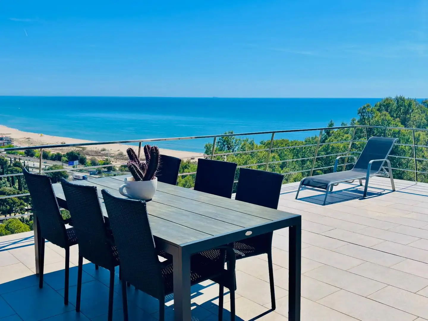 Terrace of Detached homes for rent in Sitges  with Air Conditioner, Heating and Parquet flooring