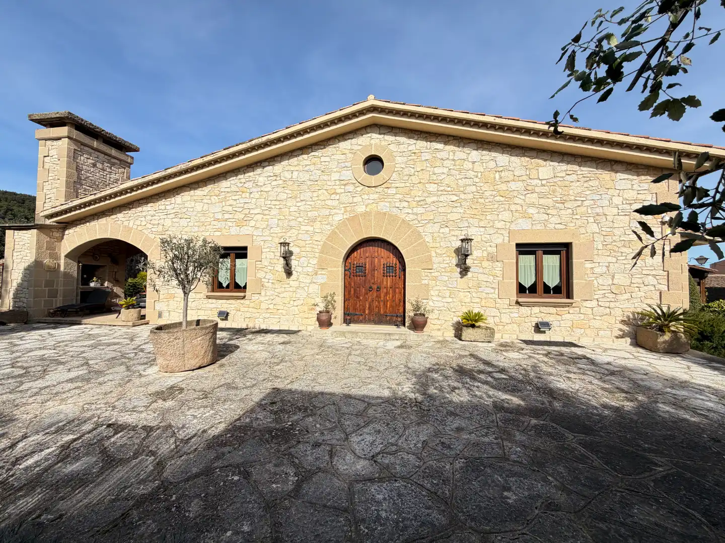 Vista exterior de Finca rústica en venta en Moià con Calefacción, Jardín privado y Parquet