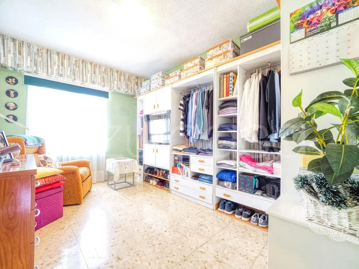 Bedroom of Flat for sale in Benidorm  with Air Conditioner and Community pool