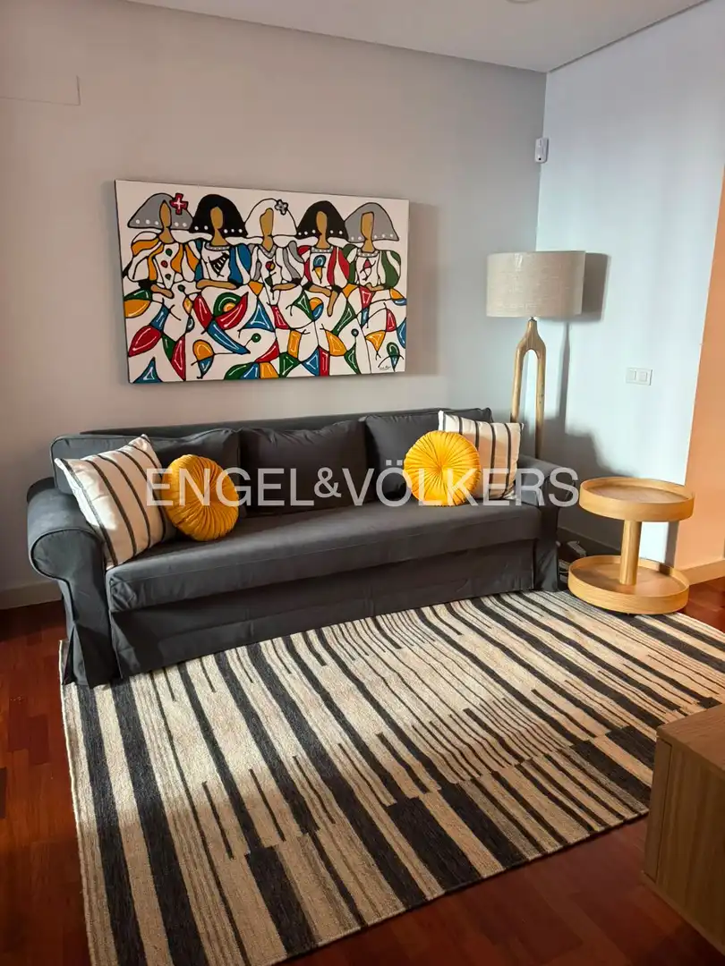Sala de estar de Piso de alquiler en Madrid con Calefacción, Amueblado y Balcón