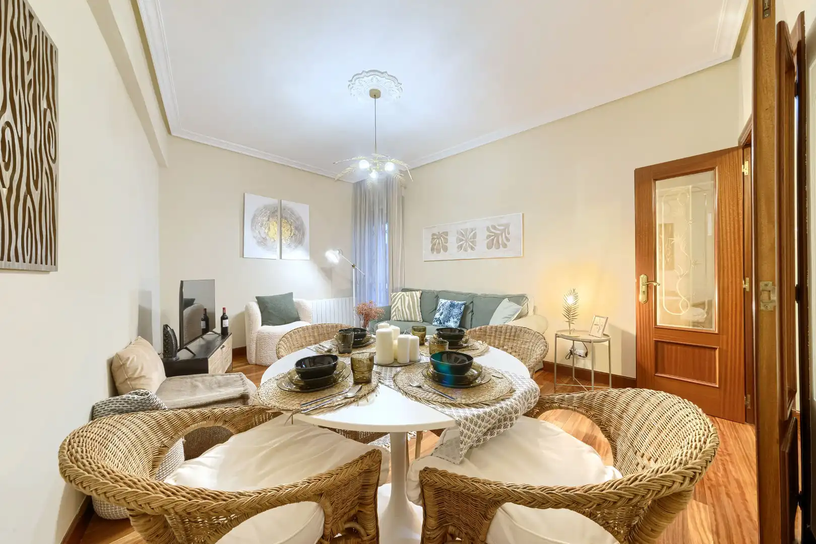 Sala de estar de Apartamento de alquiler en Bilbao  con Calefacción, Amueblado y Lavadora